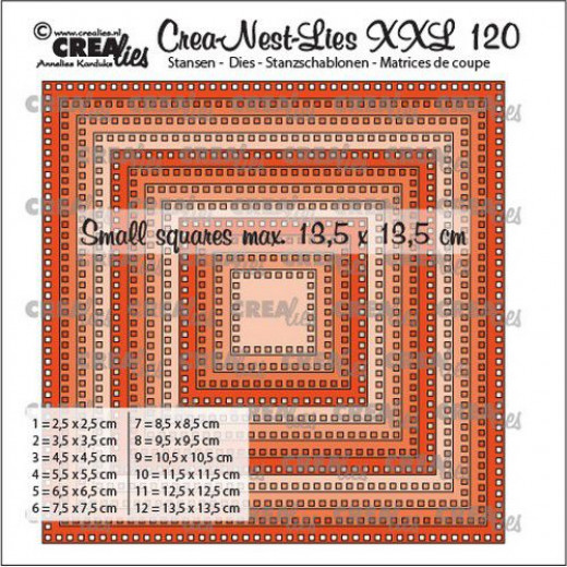 Crea-Nest-Lies XXL Stanze - Nr. 120 - Quadrate mit quadratischen