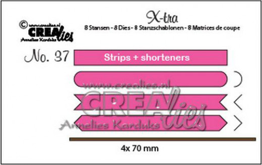 X-tra Fold Open Stanze - Nr. 37 - Text Strips and shorteners set
