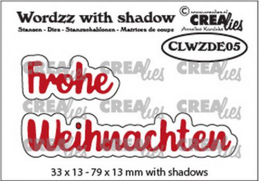CREAlies Wordzz with Shadow Frohe Weihnachten (DE)