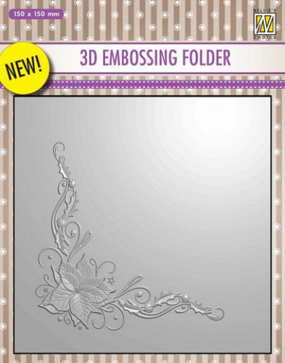 3D Embossing Folder - Poinsetta-Ecke