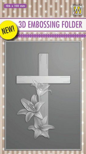 3D Emobssing Folder - Kreuz mit Lilien