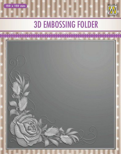 3D Embossing Folder - Rose Corner