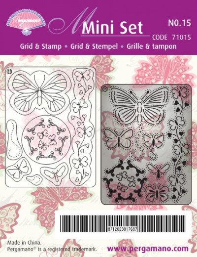 Mini Set Grid und Stempel 15 - Schmetterlinge