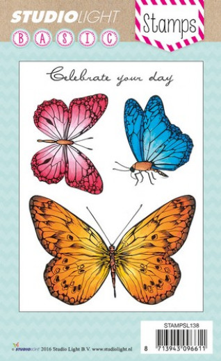 Clear Stamps - 3 Schmetterlinge Nr. 138