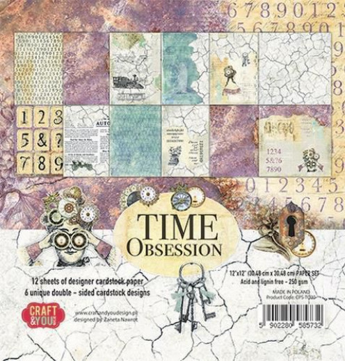 Time Obsession 12x12 Paper Pad