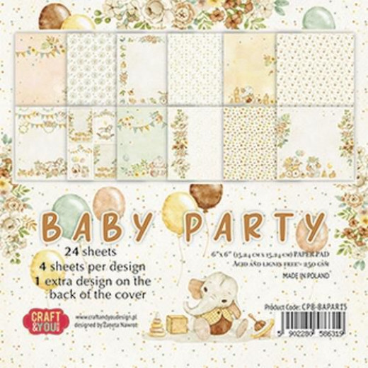 Craft and You Baby Party 6x6 Paper Pad