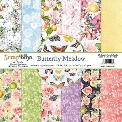 ScrapBoys Butterfly Meadow 6x6 Paper Pad