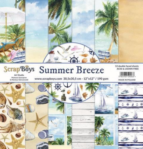 ScrapBoys Summer Breeze 12x12 Paper Pad