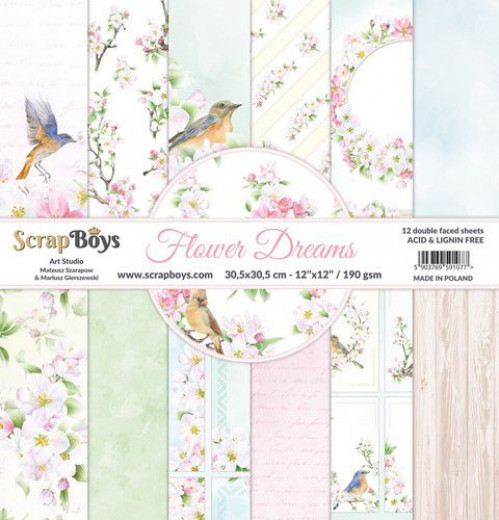 ScrapBoys Flower dreams 12x12 Paper Pack