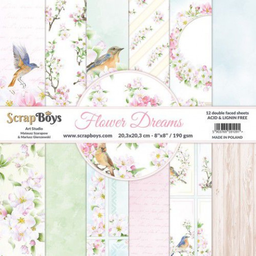ScrapBoys Flower dreams 8x8 Paper Pack