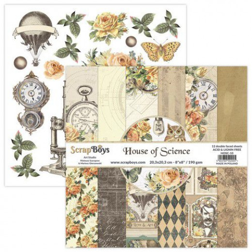ScrapBoys House of Science 8x8 Paper Pack