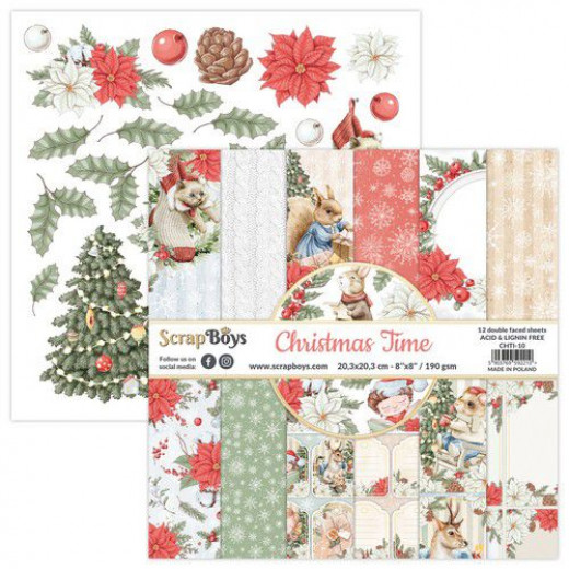 ScrapBoys Christmas Time 8x8 Paper Pad