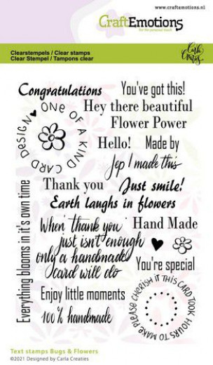 Clear Stamps - Bugs and Flowers Text (ENG)