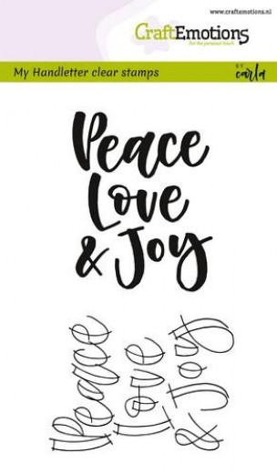 Clear Stamps - handletter - Peace Love (ENG)