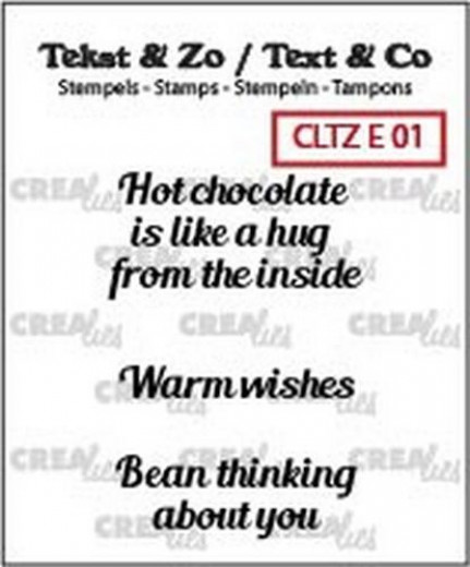 Clear Stamps Text (ENG) - hot chocolate, warm wish