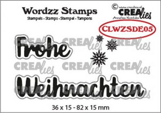 CREAlies Clear Stamps - Wordzz Frohe Weihnachten (DE)