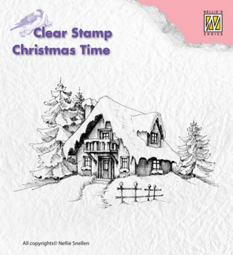 Clear Stamps - Weihnachten Schneebedecktes Haus