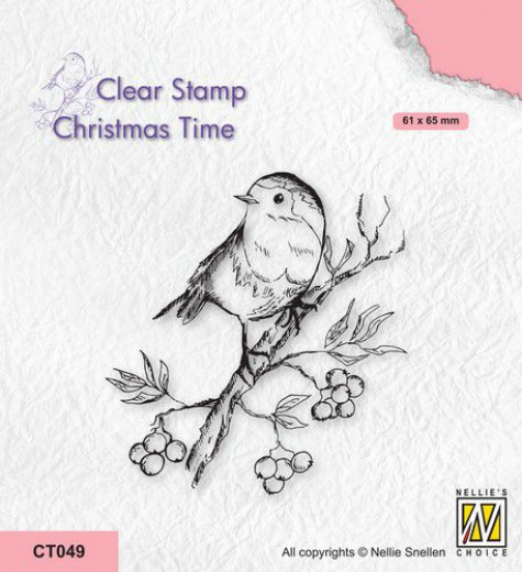 Clear Stamps - Christmas time Birdie
