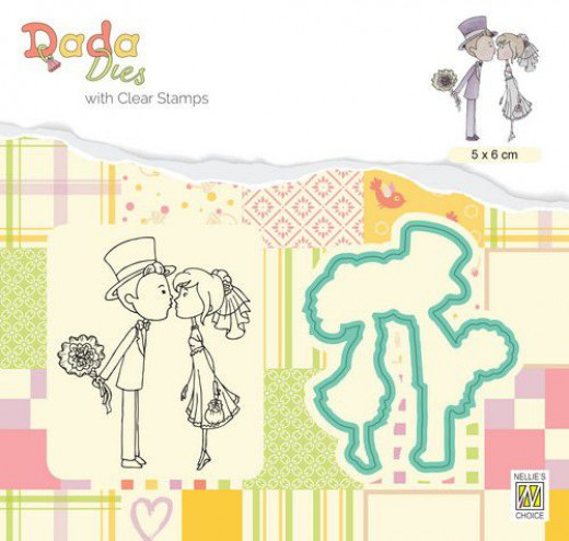 DADA Die and Clear Stamps - Marriage Kiss
