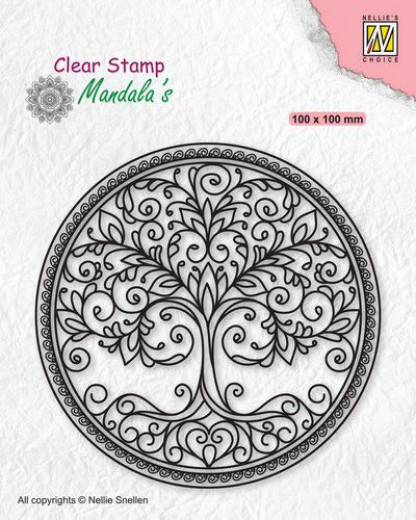 Mandala Clear Stamps - Kreis mit Baum