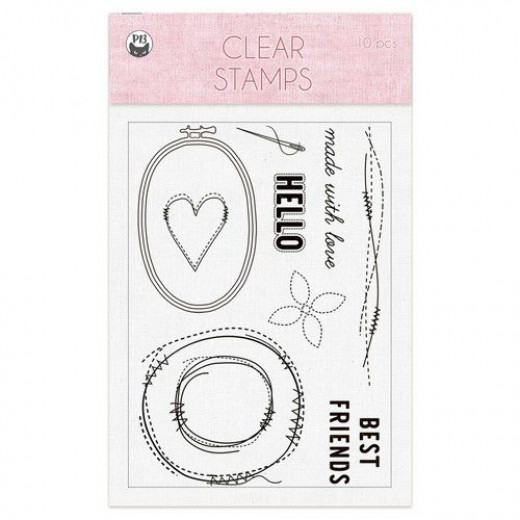 Clear Stamps - Stitched with love 01
