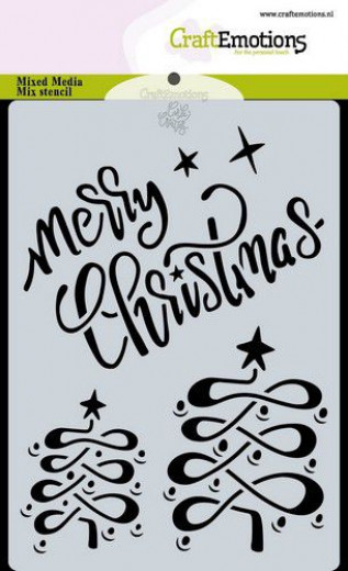 CraftEmotions Mask Stencil - Christmas Merry Christmas
