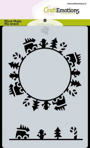 CraftEmotions Mask Stencil - Christmas Circle Cars