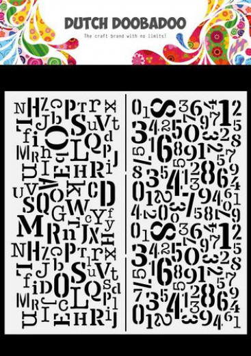 Dutch Mask Art - Slimline Buchstaben und Zahlen