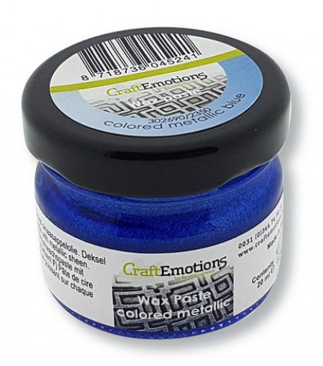 CraftEmotions Wax Paste metallic - blau