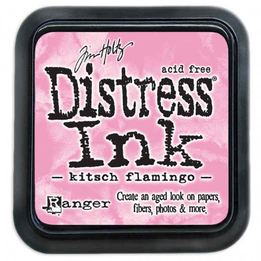 Distress Ink Kissen - Kitsch Flamingo