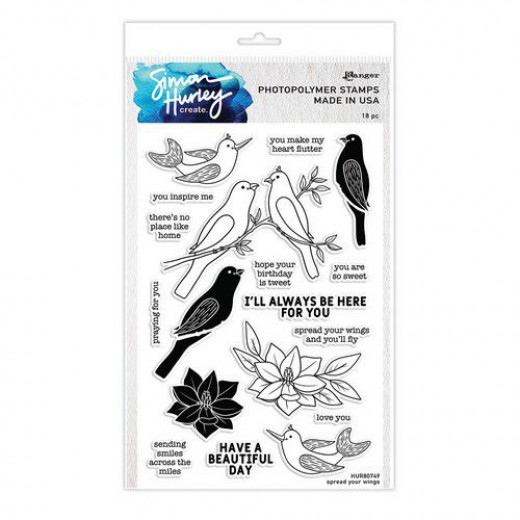 Simon Hurley Clear Stamps - Spread Your Wings