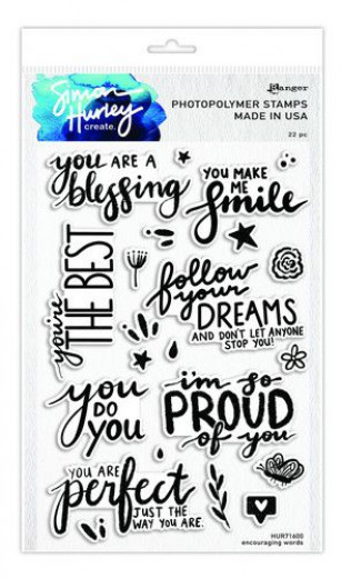 Simon Hurley Clear Stamps - Encouraging Words