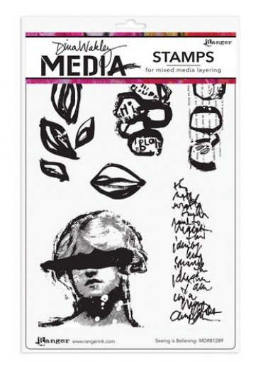 Dina Wakley Media Cling Stamps - Seeing is Believing