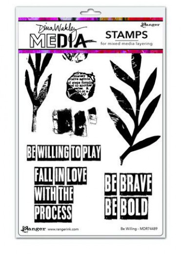 Dina Wakley Media Cling Stamps - Be Willing