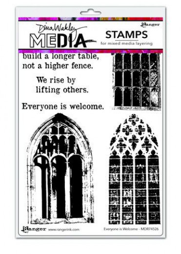Dina Wakley Media Cling Stamps - Everyone Is Welcome