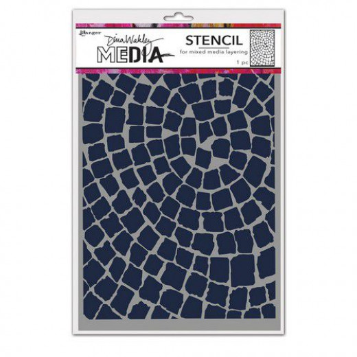 Dina Wakley Media Stencil - Mosaic Circle