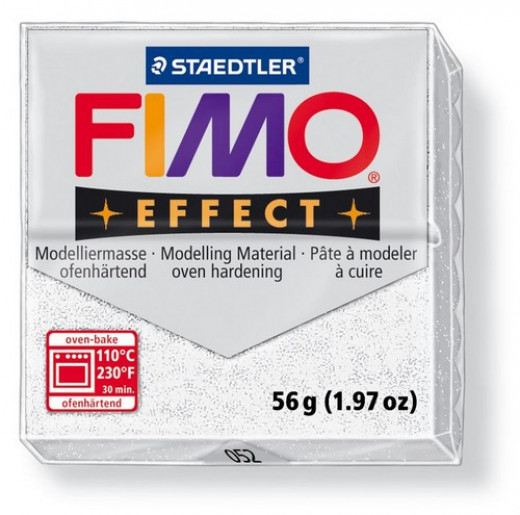 Fimo Effect - glitter weiß