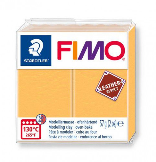 FIMO Leather Effect - Safrangelb