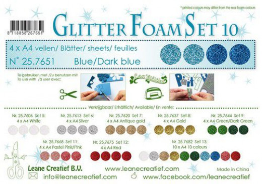 LeCrea Glitter Foam A4 - Blau
