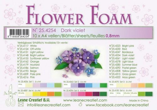 LeCrea Flower Foam Blätter - dunkelviolett