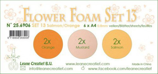 LeCrea Flower Foam Set 13 - Salmon-Orange Farben