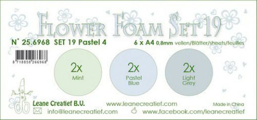LeCrea Flower Foam Set 19 - Pastel Farben
