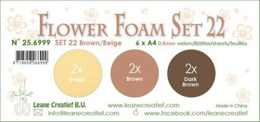 LeCrea Flower Foam Set 22 - Braun-Beige Farben