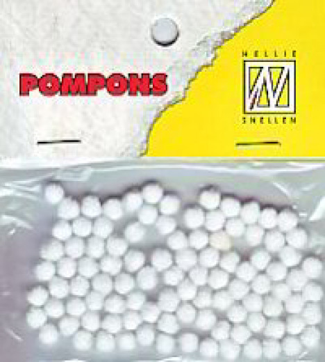 Mini Pompons - weiß