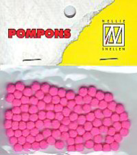 Mini Pompons - neon pink