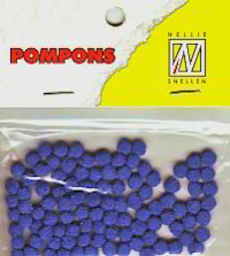 Mini Pompons - royalblau