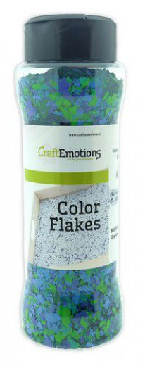 CraftEmotions Color Flakes - Granit Grün Blau Paint Flakes