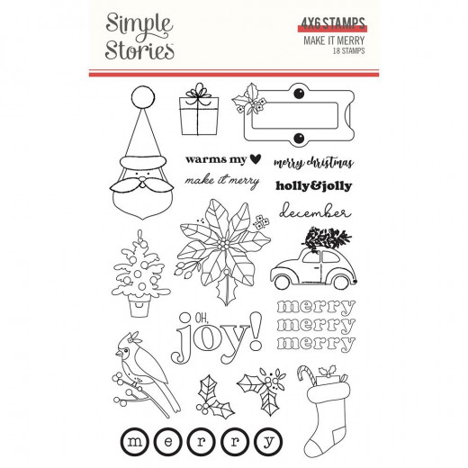 Simple Stories Clear Stamps - Make It Merry