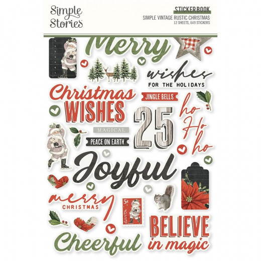 Simple Vintage Sticker Book - Rustic Christmas