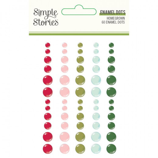 Simple Stories Enamel Dots - Holly Days